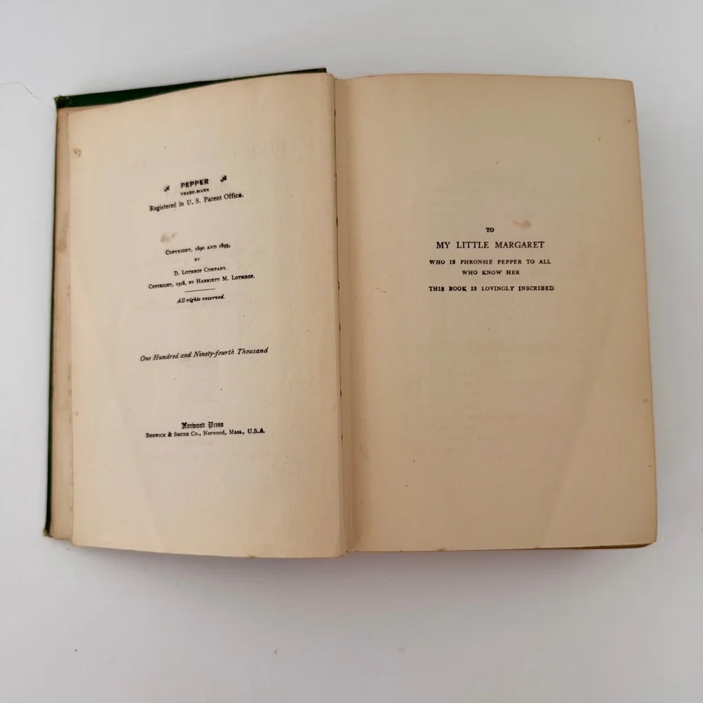 1918 Five Little Peppers Midway By‎ Margaret Sidney, Antique Hardcover Book